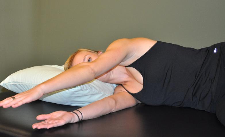 Medial trapezius stretch