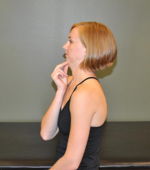 chin tuck exercise before and after